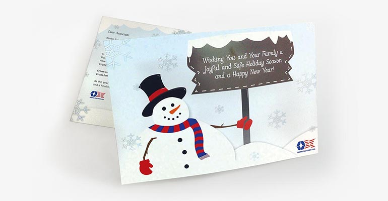 Bimbo Bakeries USA Corporate Holiday Card Design 