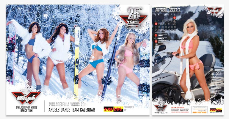 Philadelphia Wings Pro Lacrosse Team 2012 Dance Team Calendar