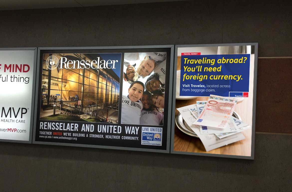 Travelex Backlit Albany Airport Terminal Advertising Design