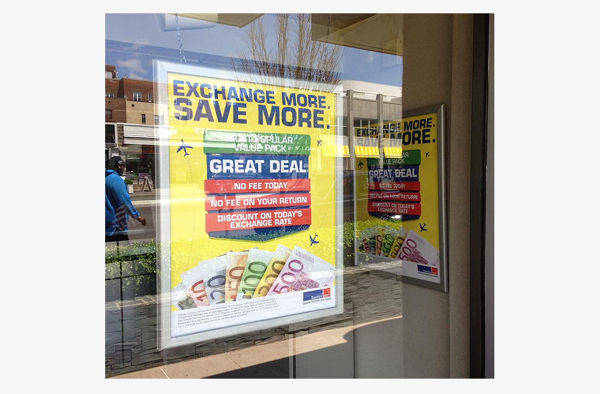 Stamford Connecticut Travelex Retail Display Design